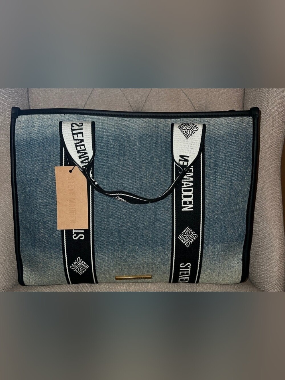 NWT Steve Madden Large Denim Tote